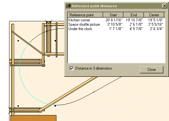 Plan view with reference points