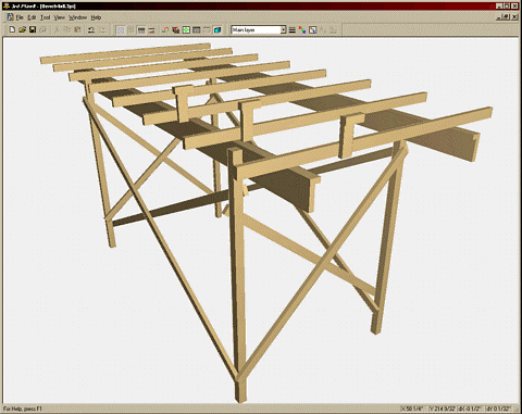 3D view of 4x8 bench